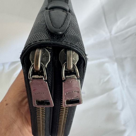 Coach Double Zip Travel Organizer In Signature Canvas - Picture 9 of 15